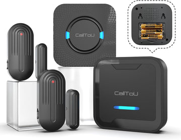 DAYTECH Wireless Caregiver Pager Door Alarms Portable Door Sensor Alarm for Elderly/Business/Home